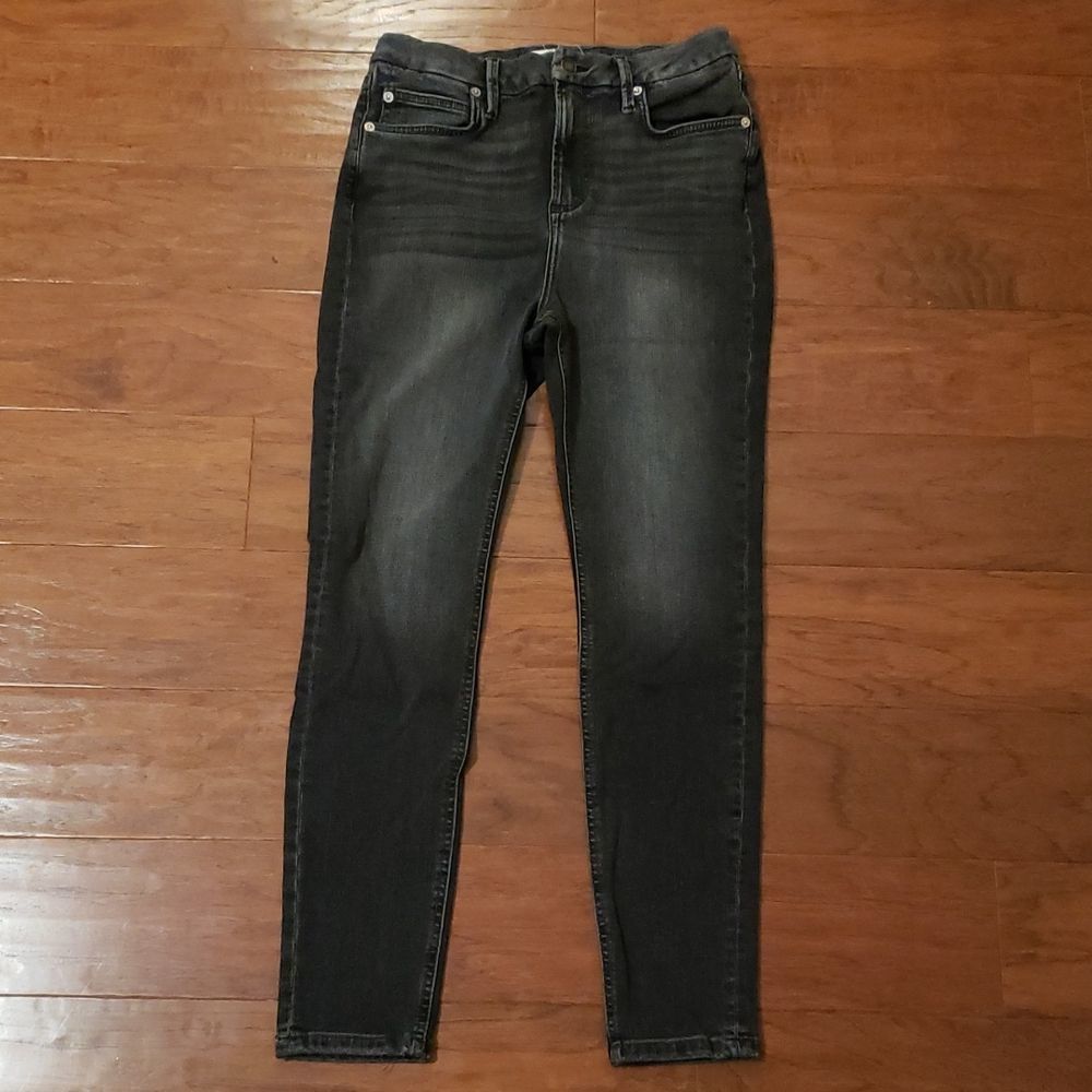 We the Free People Gray Jeans Skinny Stone Wash Faded Black Women’s 29